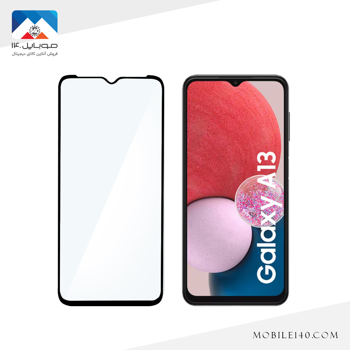 محافظ صفحه‌نمایش شیشه‌ای فول چسب 9D/21D مناسب برای گوشی سامسونگ A13 2