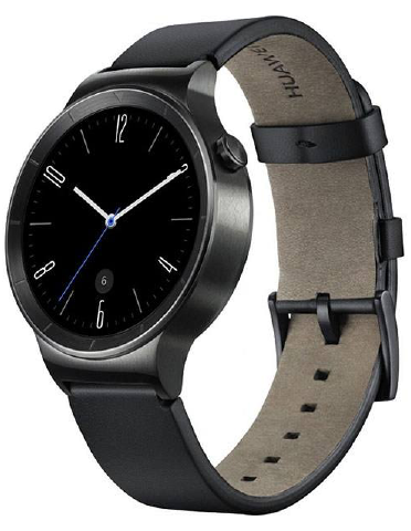 ساعت هوشمند هوآوی واچ مشکی مدل Steel Case With Black Leather Band
