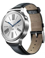 ساعت هوشمند هواوی واچ مدل Silver Steel Case With Black Leather Band