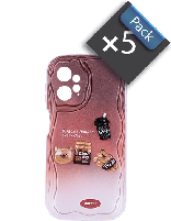 پک 5 عددی قاب گوشی شیائومی Redmi Note 12 عروسکی برجسته مدل Coffee